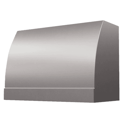 Campo custom metal range hood shape