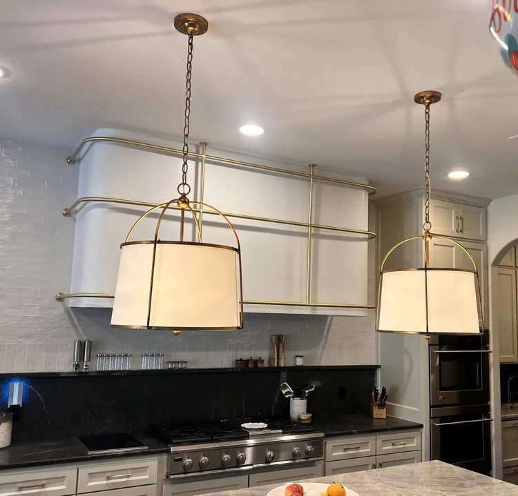 Monarch powder coated mild steel custom range hood, installed view 5