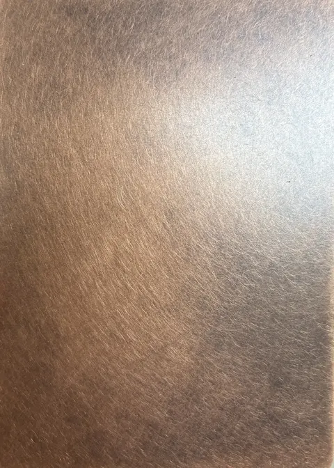 Monarch copper antiqued cloudy metal finish sample